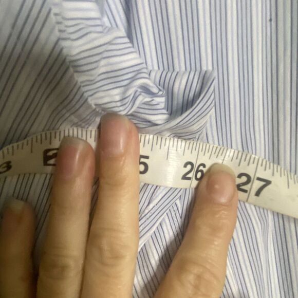 Ermenegildo Zegna Men Long Sleeve Button Front Dress Shirt SZ  43/17 Comfort Fit - Picture 8 of 10